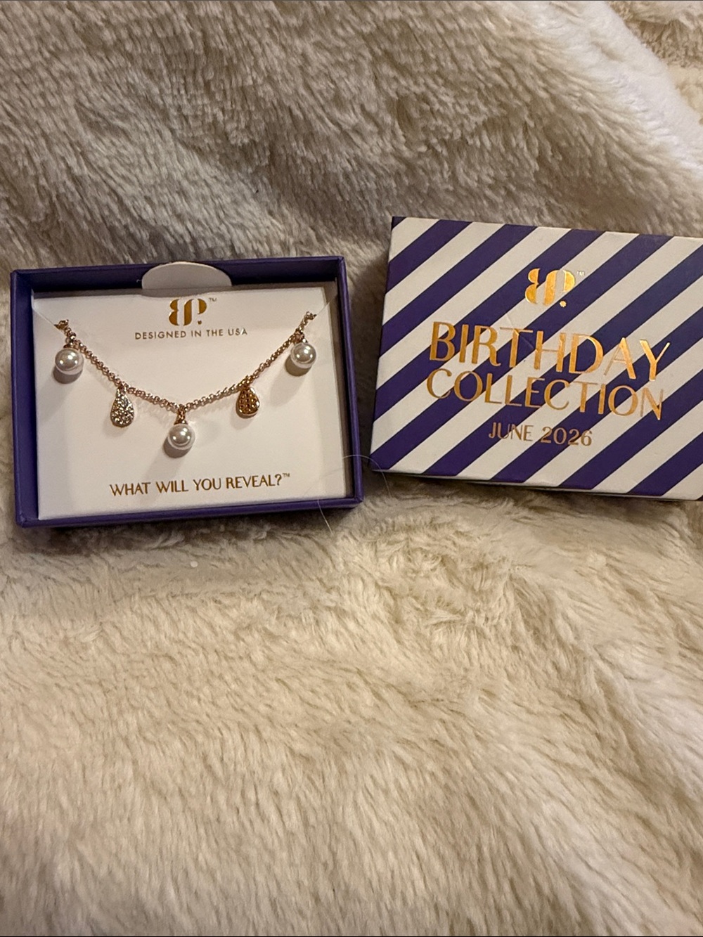 Birthday June  Collection Rose Gold Pearl Charm Necklace - June 2026